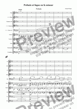 page one of Prelude and Fugue in f