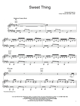page one of Sweet Thing (Piano, Vocal & Guitar Chords (Right-Hand Melody))