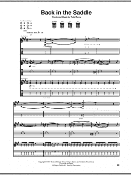 page one of Back In The Saddle (Guitar Tab)