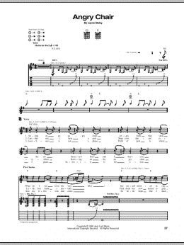 page one of Angry Chair (Guitar Tab)