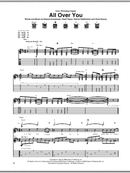 page one of All Over You (Guitar Tab)