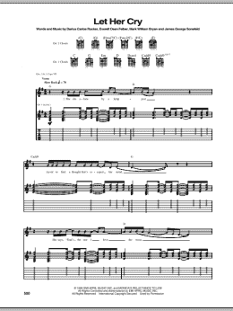 page one of Let Her Cry (Guitar Tab)