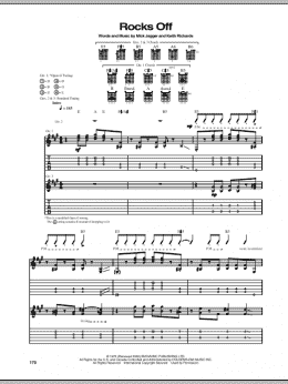 page one of Rocks Off (Guitar Tab)
