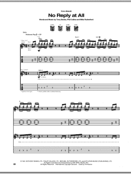 page one of No Reply At All (Guitar Tab)