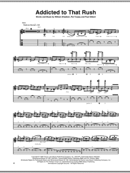 page one of Addicted To That Rush (Guitar Tab)