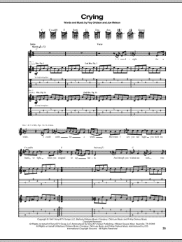 page one of Crying (Guitar Tab)
