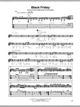 page one of Black Friday (Guitar Tab)
