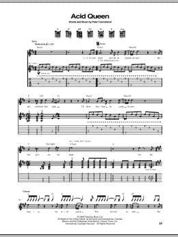 page one of Acid Queen (Guitar Tab)