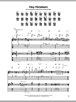 page one of Hey Nineteen (Guitar Tab)