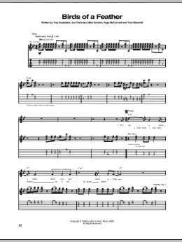 page one of Birds Of A Feather (Guitar Tab)