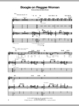 page one of Boogie On Reggae Woman (Guitar Tab)