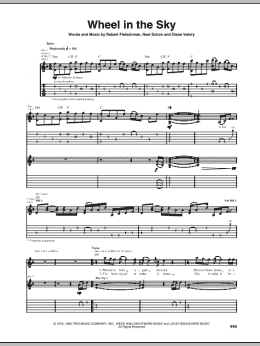 page one of Wheel In The Sky (Guitar Tab)
