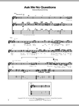 page one of Ask Me No Questions (Guitar Tab)