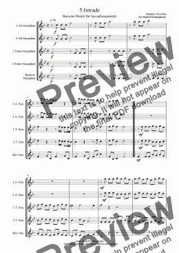page one of 5.Intrade  Saxophonquintett