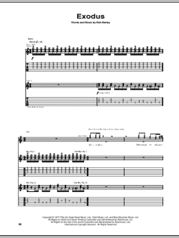 page one of Exodus (Guitar Tab)