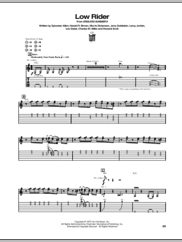 page one of Low Rider (Guitar Tab)