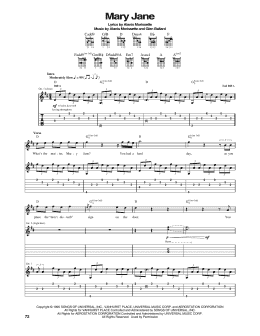page one of Mary Jane (Guitar Tab)