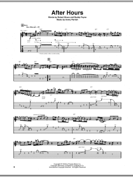 page one of After Hours (Guitar Tab)