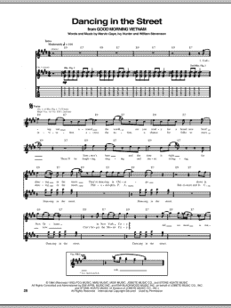 page one of Dancing In The Street (Guitar Tab)