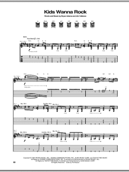 page one of Kids Wanna Rock (Guitar Tab)