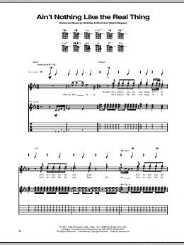 page one of Ain't Nothing Like The Real Thing (Guitar Tab)