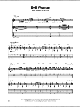 page one of Evil Woman (Guitar Tab)