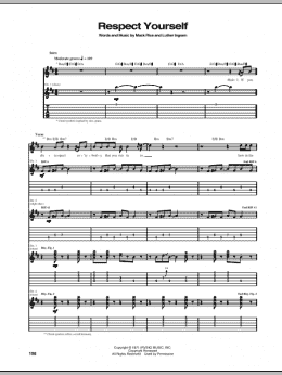 page one of Respect Yourself (Guitar Tab)