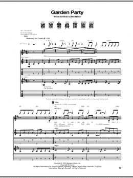page one of Garden Party (Guitar Tab)