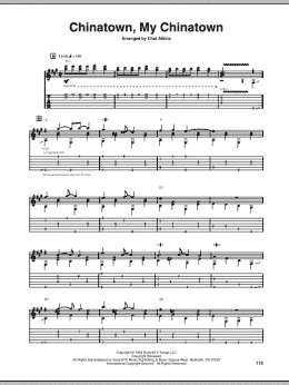 page one of Chinatown, My Chinatown (Guitar Tab)