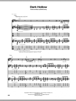 page one of Dark Hollow (Guitar Tab)