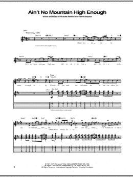 page one of Ain't No Mountain High Enough (Guitar Tab)