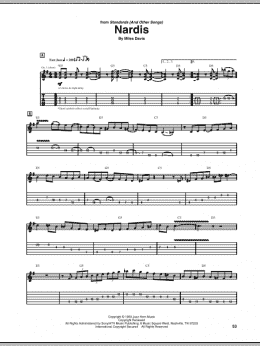page one of Nardis (Guitar Tab)