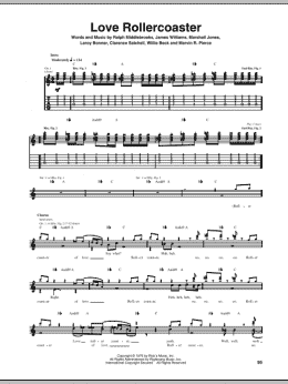 page one of Love Rollercoaster (Guitar Tab)