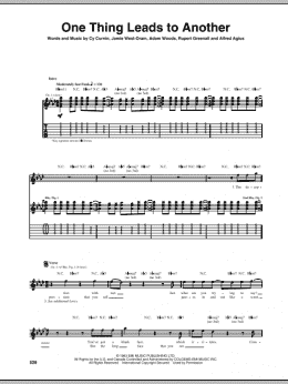 page one of One Thing Leads To Another (Guitar Tab)