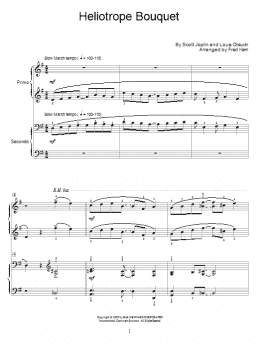 page one of Heliotrope Bouquet (Piano Duet)