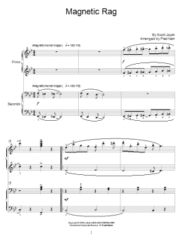 page one of Magnetic Rag (Piano Duet)