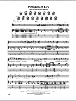 page one of Pictures Of Lily (Guitar Tab)