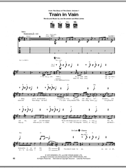 page one of Train In Vain (Guitar Tab)