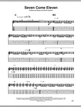 page one of Seven Come Eleven (Guitar Tab)