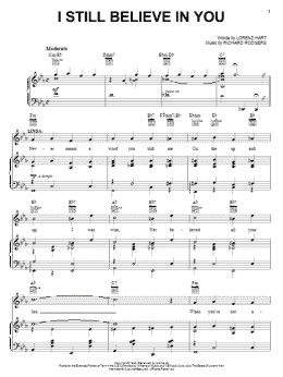 page one of I Still Believe In You (Piano, Vocal & Guitar Chords (Right-Hand Melody))