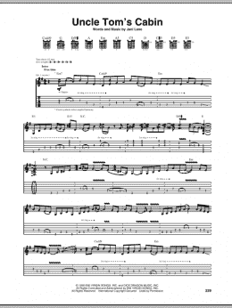 page one of Uncle Tom's Cabin (Guitar Tab)