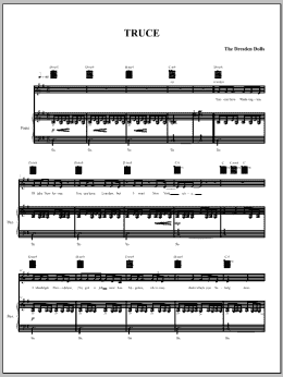 page one of Truce (Piano, Vocal & Guitar Chords (Right-Hand Melody))
