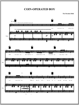 page one of Coin-Operated Boy (Piano, Vocal & Guitar Chords (Right-Hand Melody))