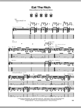 page one of Eat The Rich (Guitar Tab)