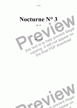 page one of Nocturne No. 3
