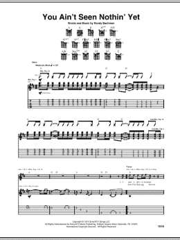 page one of You Ain't Seen Nothin' Yet (Guitar Tab)