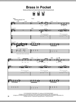 page one of Brass In Pocket (Guitar Tab)