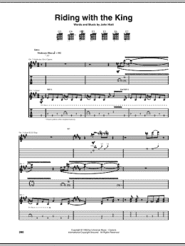 page one of Riding With The King (Guitar Tab)