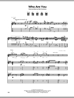page one of Who Are You (Guitar Tab)