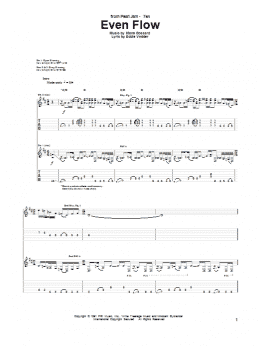 page one of Even Flow (Guitar Tab)